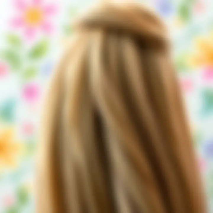 An artistic representation of Rapunzel letting down her hair.