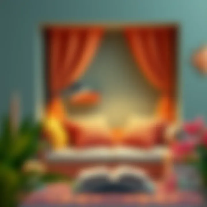 Inviting Reading Space A cozy reading nook with cushions and books