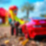 Remote control car engaging children's imagination