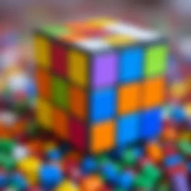 A vibrant Rubik's Cube with all colors visible