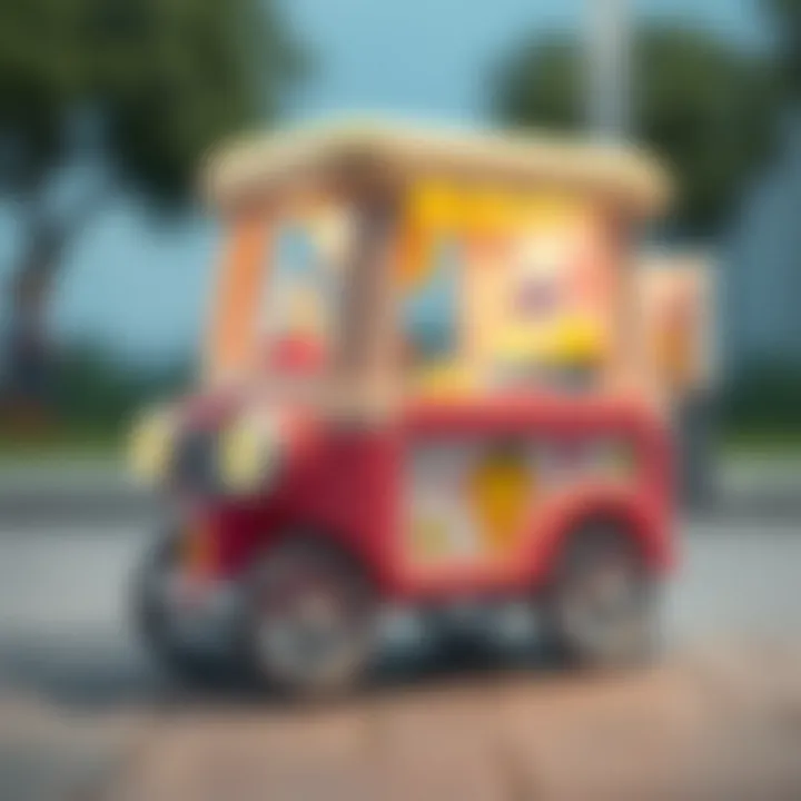 A safe and engaging toy ice cream cart designed for kids