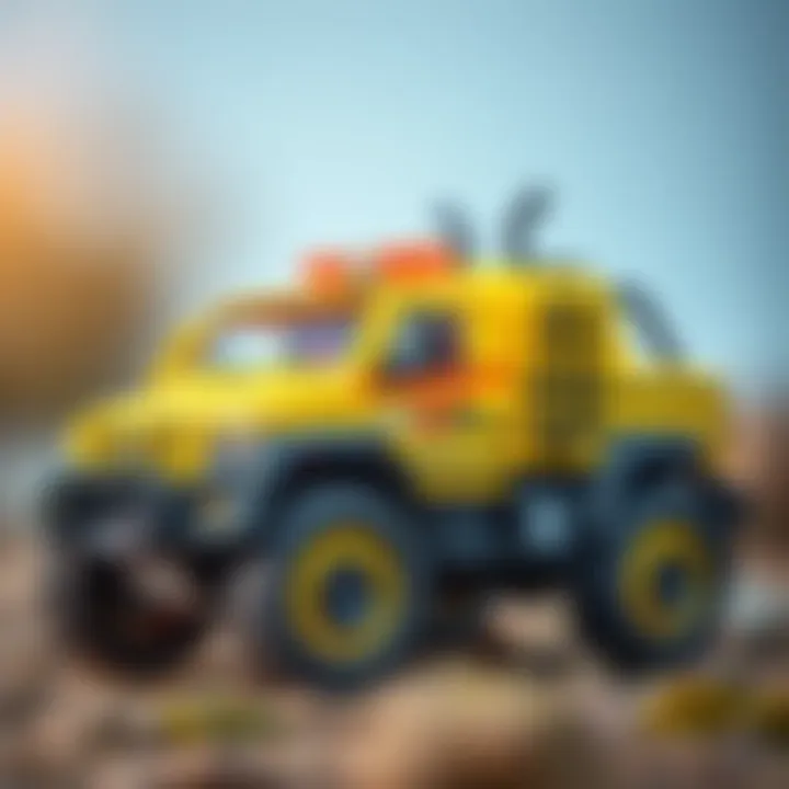 A close-up of the safety features of an 8x8 remote-controlled truck.