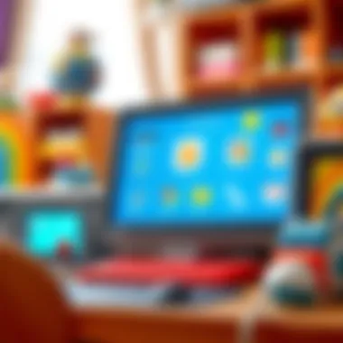 Safety features of children's computers displayed on a screen