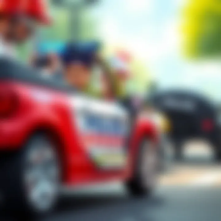 Ensuring Safety for Young Drivers Safety gear and parental supervision for children in electric police cars