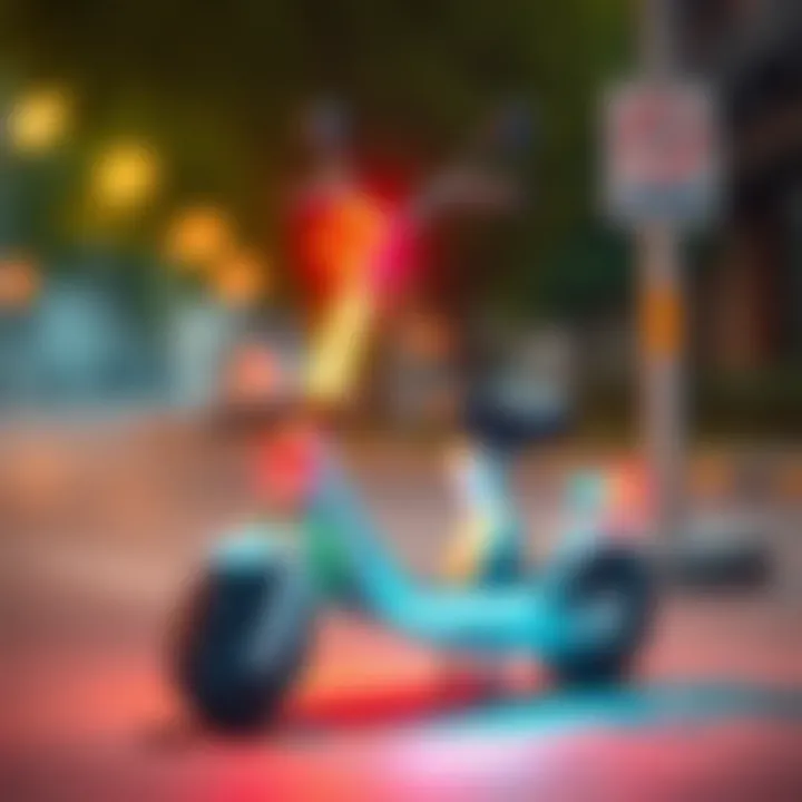 Safety gear for children with a light-up scooter