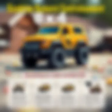 An infographic displaying selection criteria for choosing an 8x8 remote-controlled truck.