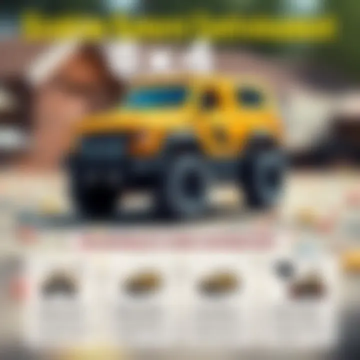 An infographic displaying selection criteria for choosing an 8x8 remote-controlled truck.