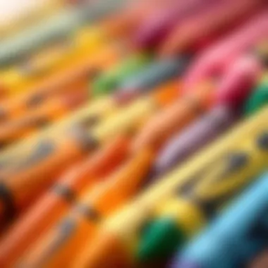 A selection of safe crayon options for young children