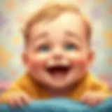 A joyful baby laughing with bright eyes