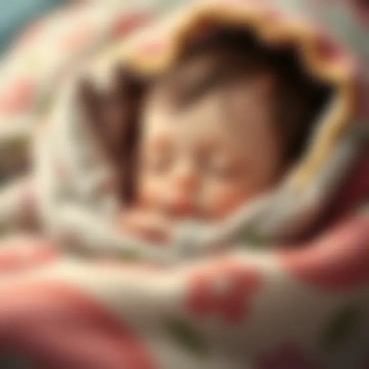 A serene sleeping baby wrapped in a cozy blanket