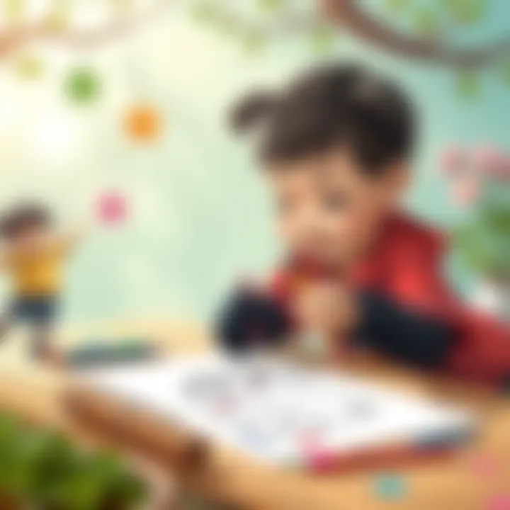 A child drawing a panda, illustrating creativity inspired by pandas.