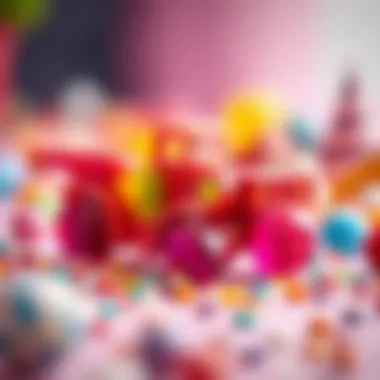 Showcasing the vibrant colors of rainbow ruby toys