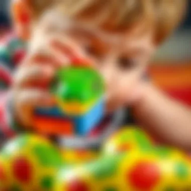 Enhancing Motor Skills with Snake Cube Close-up of a child manipulating a snake cube, focusing on motor skills