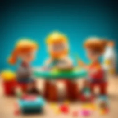 Social interaction during play with food toys