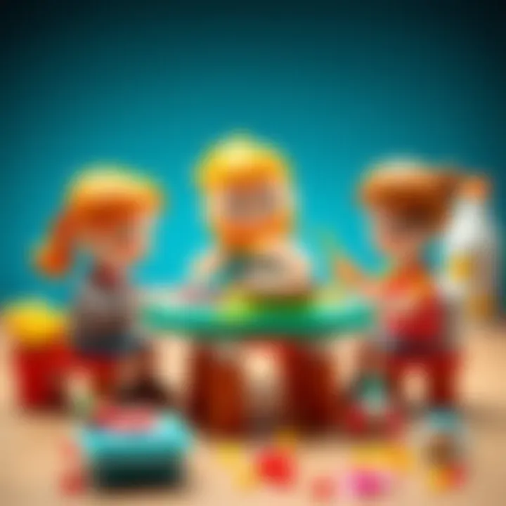 Social interaction during play with food toys