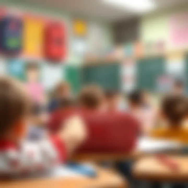 Children using Spiderman pencil case in classroom setting