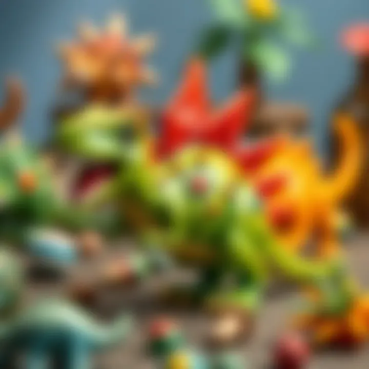 An educational toy representation inspired by spiky dinosaurs