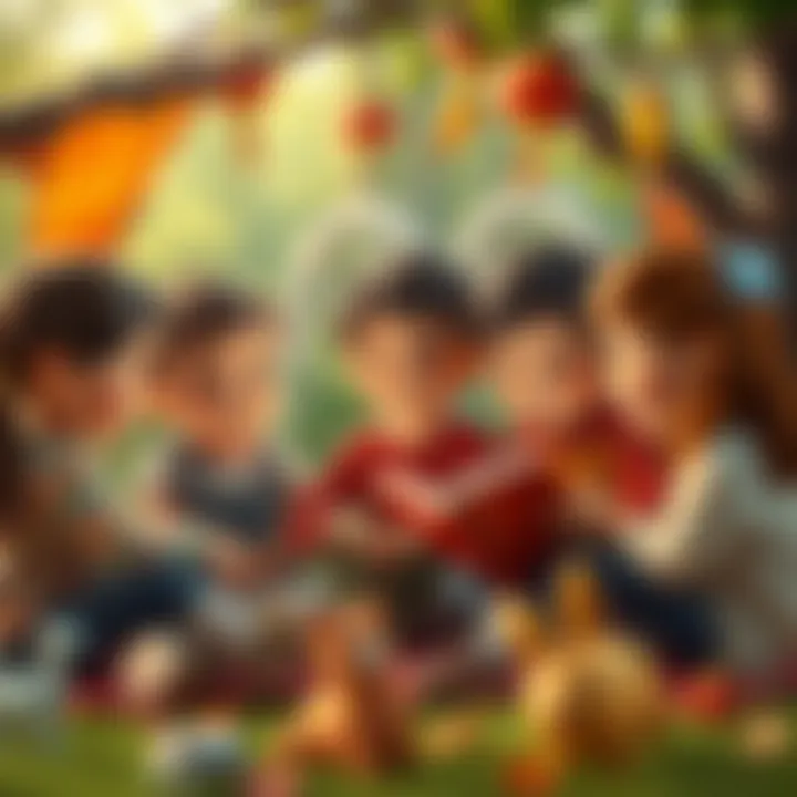 Storytelling Activity A group of children participating in a storytelling activity.