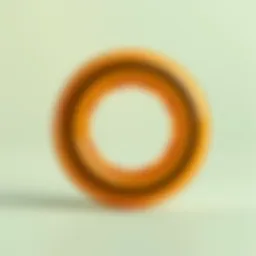 A close-up of a stress ring designed for relaxation.