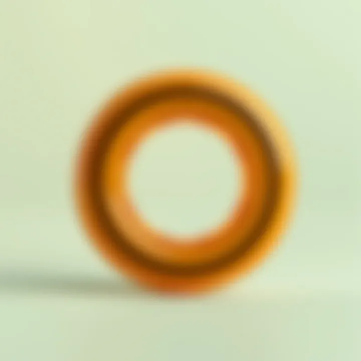 A close-up of a stress ring designed for relaxation.