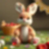 Charming bunny plush toy for children