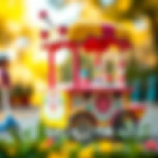 A colorful toy ice cream cart sparking children's imagination