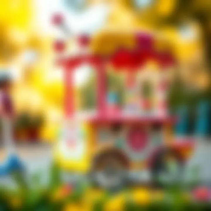 A colorful toy ice cream cart sparking children's imagination