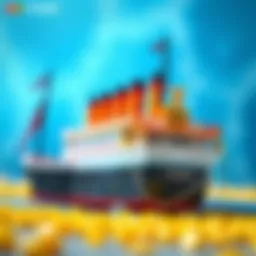 Detailed view of a toy Titanic ship showcasing intricate design features