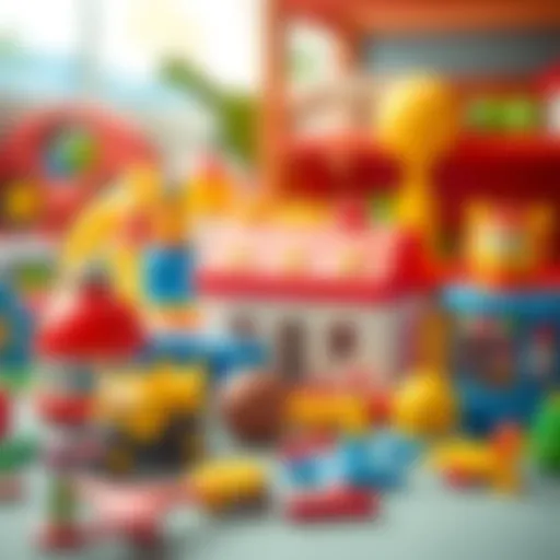 A vibrant collection of educational toys suitable for children