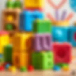 Colorful blocks for educational play