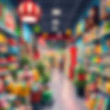 Cozy shopping environment in the toy store
