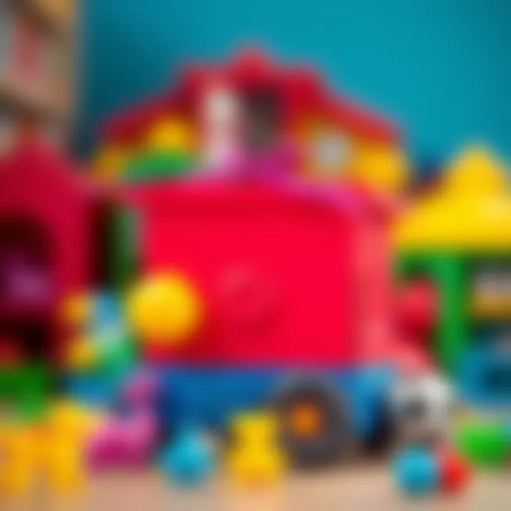 Parents selecting toys for child development