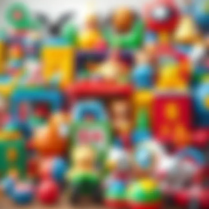 Various educational toys displayed together