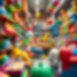 Vibrant toys display in the largest toy store in Turkey