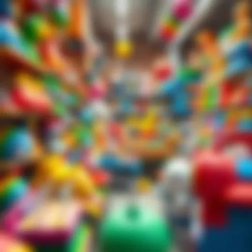 Vibrant toys display in the largest toy store in Turkey