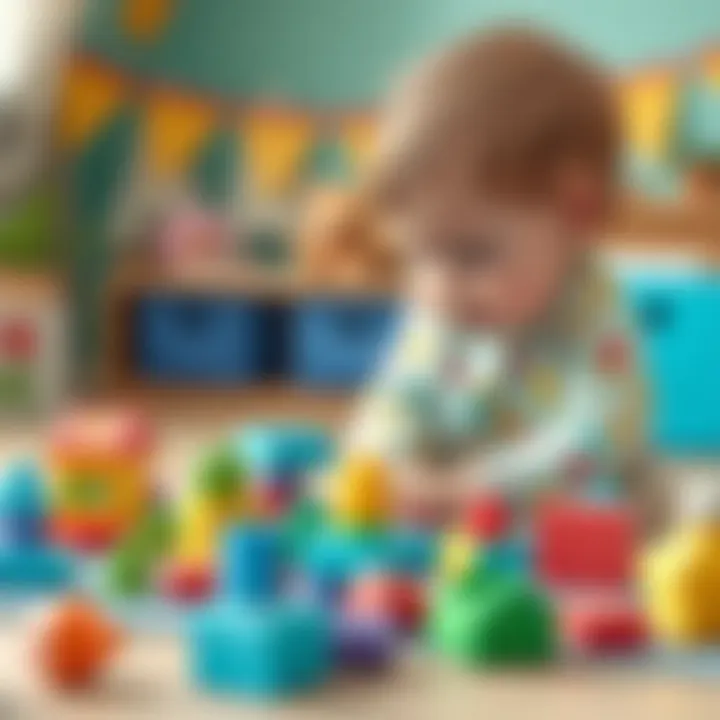Creative Playtime with Twirlywoos Child playing creatively with Twirlywoos toys and building blocks