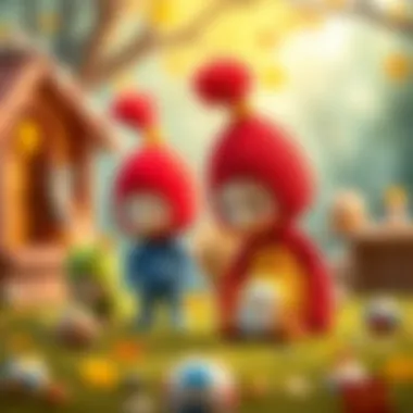 Imaginative Storytelling with Twirlywoos Twirlywoos toys encouraging imaginative storytelling among children