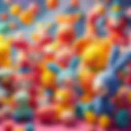 Colorful Twirlywoos toys displayed in a vibrant setting