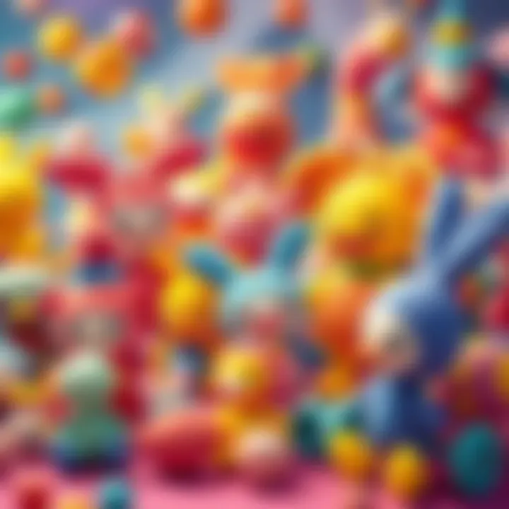 Vibrant Collection of Twirlywoos Toys Colorful Twirlywoos toys displayed in a vibrant setting