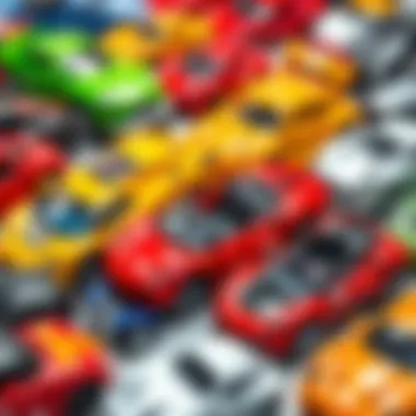 An array of different models of electric toy cars displayed together