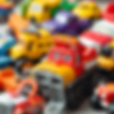 Variety of toy vehicles enhancing imaginative play