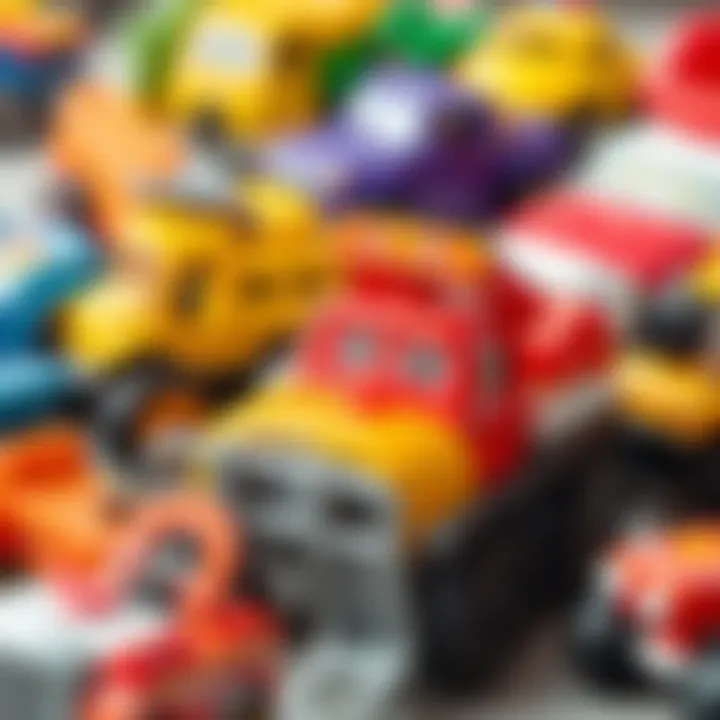 Variety of toy vehicles enhancing imaginative play
