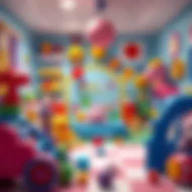 Play area filled with stimulating objects