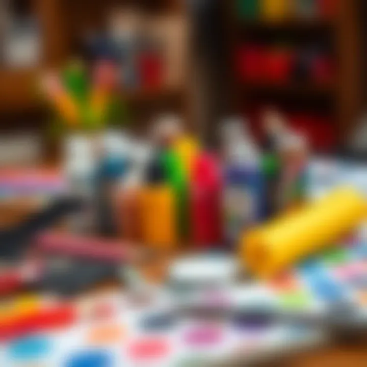 Diverse Artistic Tools for Face Painting Set of artistic face paint supplies arranged on a table